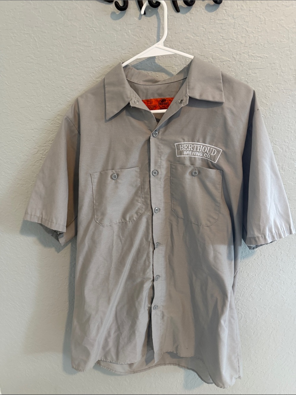 Men's Short-Sleeve Button Down Shirt - Gray